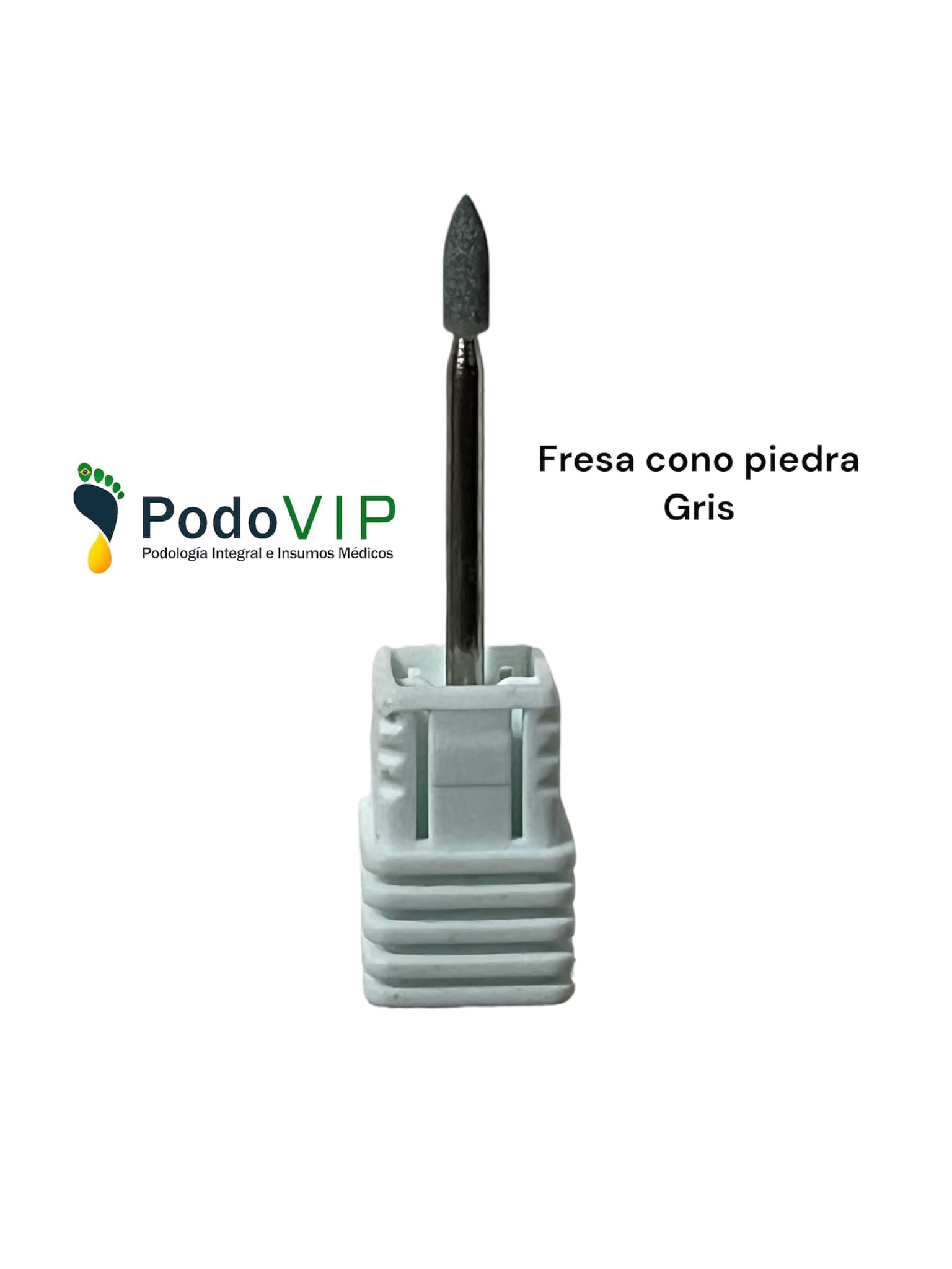 Fresa cono piedra gris