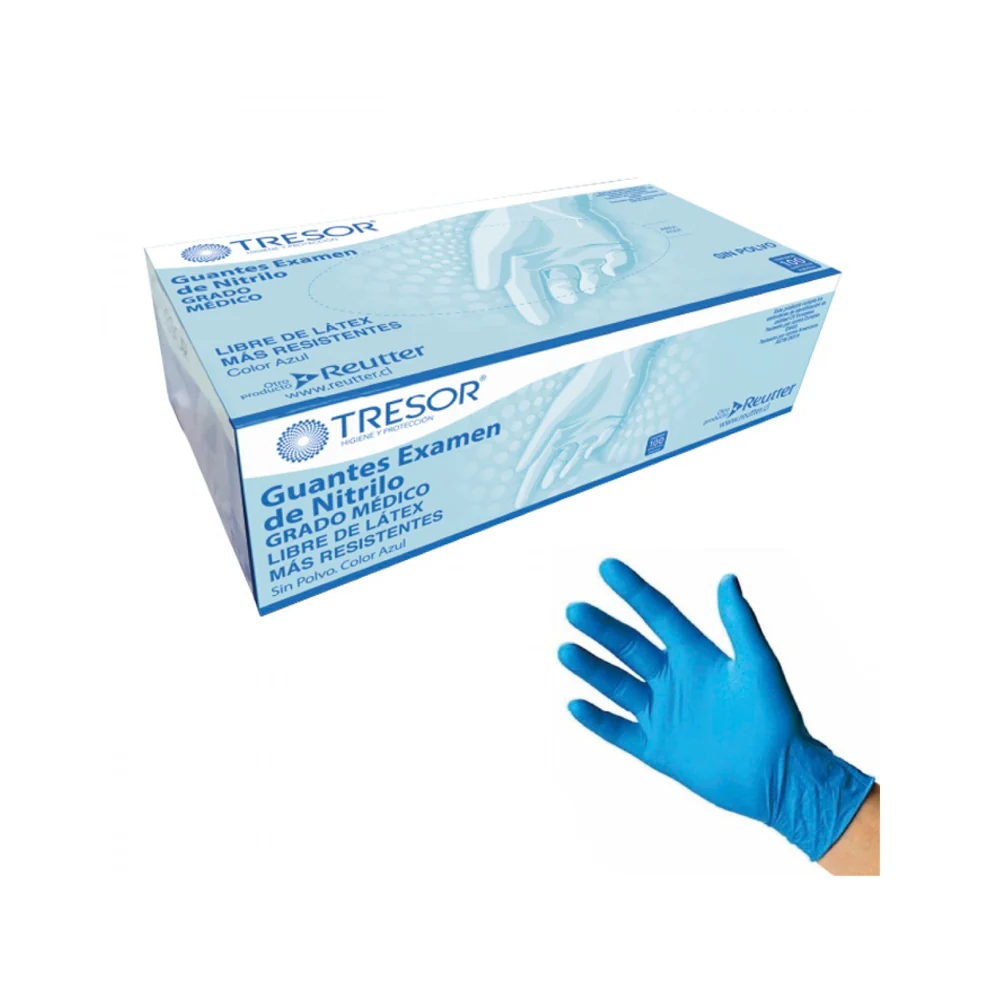 Guantes de Nitrilo Libre de Polvo - XL