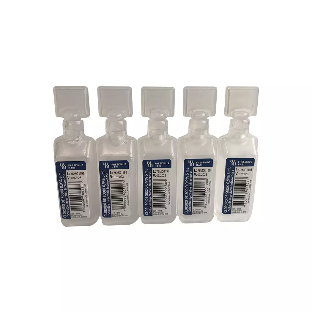 Suero fisiológico 09% 5 ml