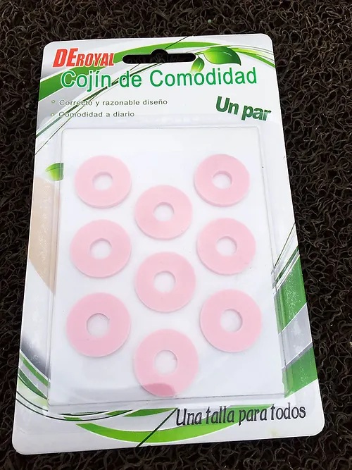 protector de helomas rosado redondo