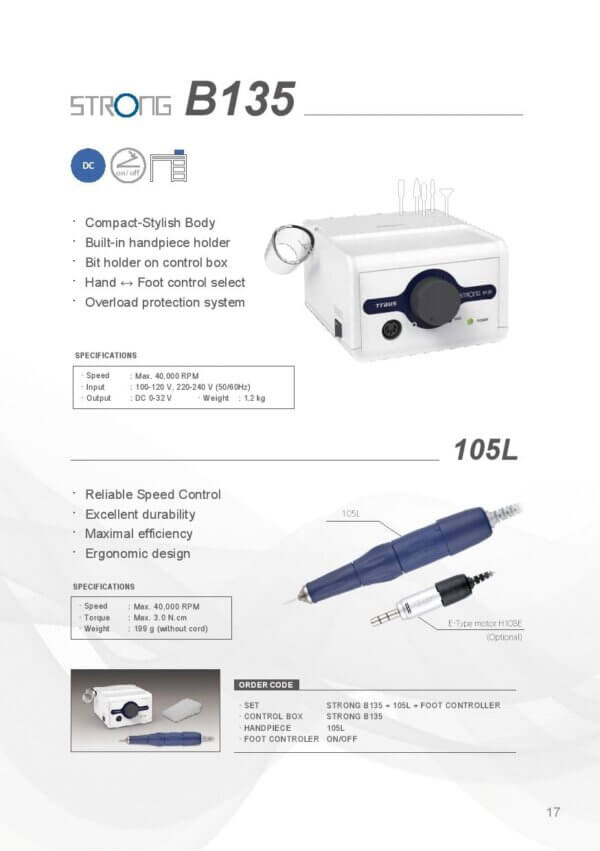 Micromotor Strong B-135/ 105L 40.000RPM