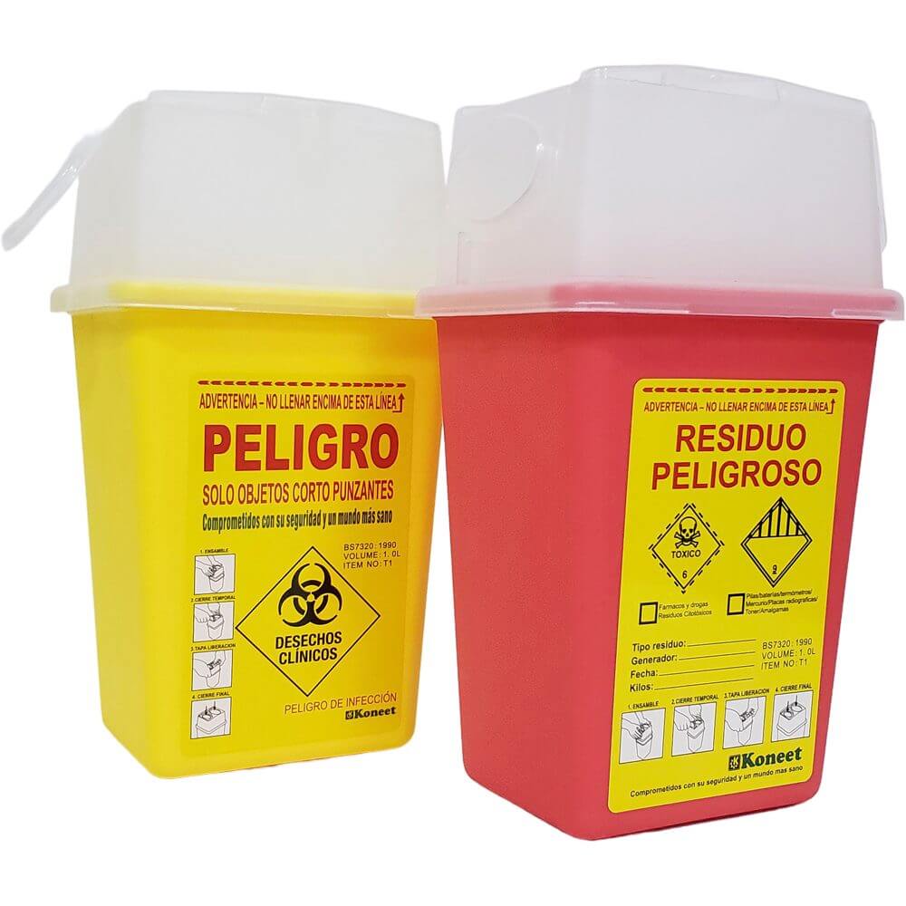 Caja para cortopunzante 1lt - Rojo